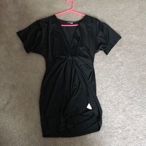 SHEIN low cut; high slit mini dress